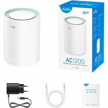 Wi-Fi Mesh роутер Cudy M1300 AC1200 (M1300(1-PACK)) White
Wi-Fi Mesh роутер Cudy M1300 AC1200 (M1300(1-PACK)) White