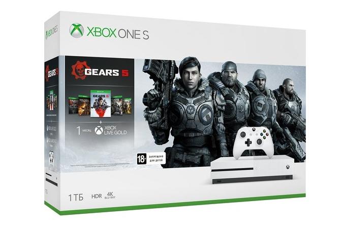 Игровая консоль Microsoft Xbox One S 234-01030 белый (+ GEARS 5
Игровая консоль Microsoft Xbox One S 234-01030 белый (+ GEARS 5