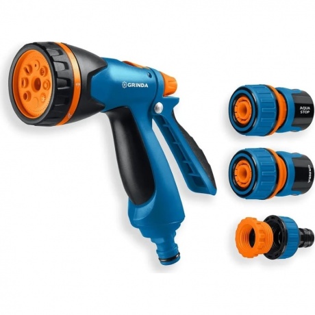 Пистолет поливочный GRINDA B-834, B-8, коннектор 3/4, конектор 3/4 с автостопом, адаптер с внутр. резьбой 1/2х3/4, набор поливочный, PROLine (429113)
Пистолет поливочный GRINDA B-834, B-8, коннектор 3/4, конектор 3/4 с автостопом, адаптер с внутр. резьбой 1/2х3/4, набор поливочный, PROLine (429113)