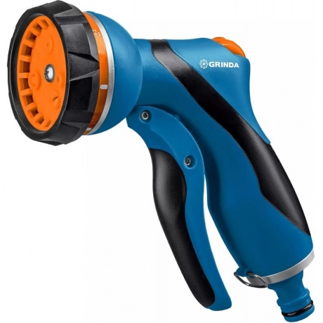 Пистолет поливочный GRINDA F-7, 7 режимов, курок спереди, двухкомпонентный с регулятором напора, PROLine (429120)
Пистолет поливочный GRINDA F-7, 7 режимов, курок спереди, двухкомпонентный с регулятором напора, PROLine (429120)