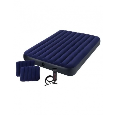 Кровать INTEX DURA-BEAM CLASSIC DOWNY, King, флок + ручной насос + 2 надувные подушки, 64765, 152x203x26
Кровать INTEX DURA-BEAM CLASSIC DOWNY, King, флок + ручной насос + 2 надувные подушки, 64765, 152x203x26