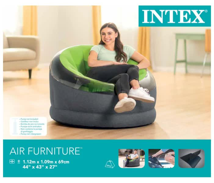 Надувное кресло Intex 112x109x69cm 66582
Надувное кресло Intex 112x109x69cm 66582