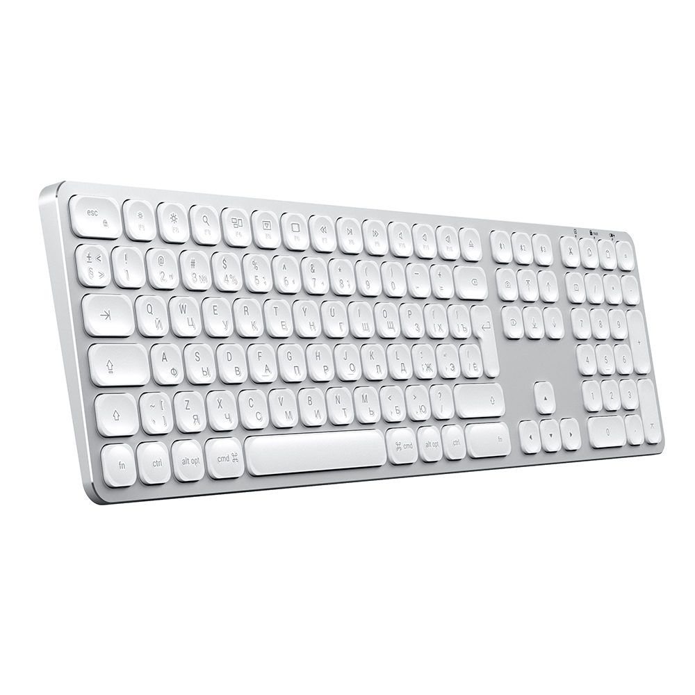 Клавиатура Satechi Aluminum Bluetooth Wireless Keyboard with Numeric Keypad Silver, Белый
Клавиатура Satechi Aluminum Bluetooth Wireless Keyboard with Numeric Keypad Silver, Белый