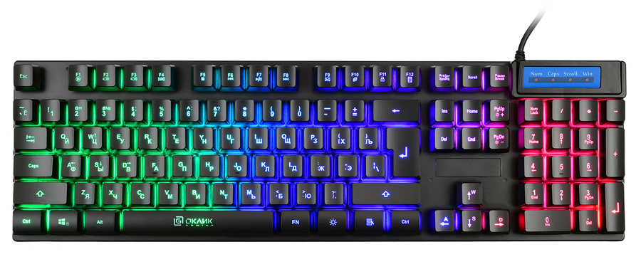 Клавиатура Oklick 760G GENESIS черный (KW-1602)
Клавиатура Oklick 760G GENESIS черный (KW-1602)