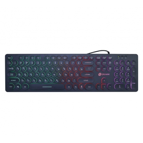 Клавиатура Oklick 420MRL черный
Клавиатура Oklick 420MRL черный