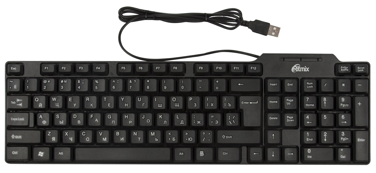 Клавиатура Ritmix RKB-111, Черный
Клавиатура Ritmix RKB-111, Черный