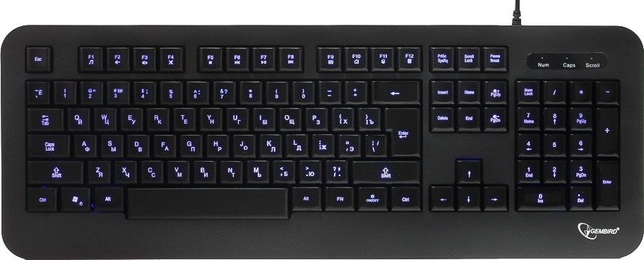 Клавиатура Gembird KB-230L black (KB-230L), Черный
Клавиатура Gembird KB-230L black (KB-230L), Черный