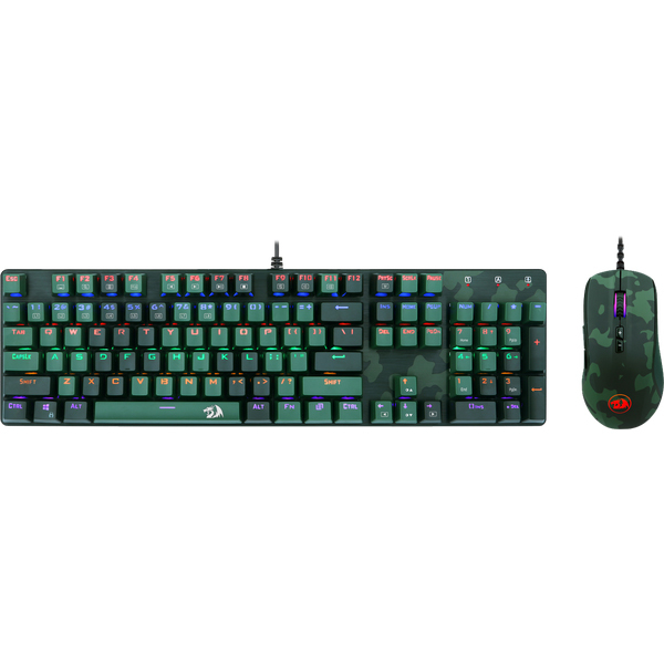 Набор клавиатура+мышь Redragon S108 RU, Камуфляж
Набор клавиатура+мышь Redragon S108 RU, Камуфляж