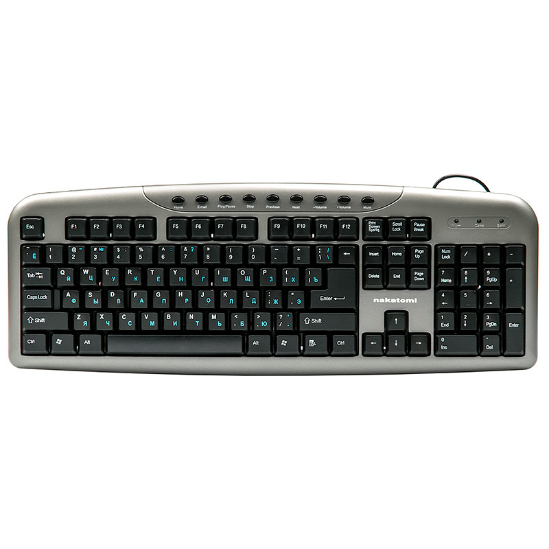 Клавиатура Nakatomi KN-11U Grey
Клавиатура Nakatomi KN-11U Grey