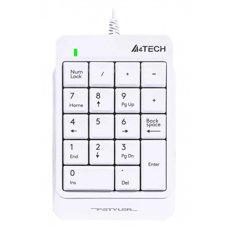 Числовой блок A4Tech Fstyler FK13 белый
Числовой блок A4Tech Fstyler FK13 белый