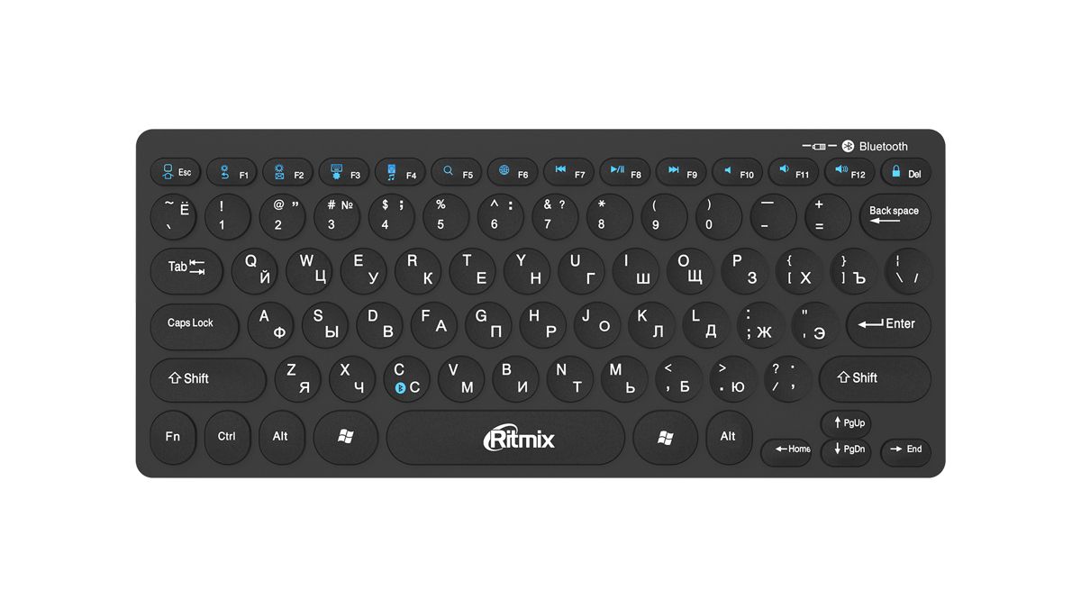 Клавиатура Ritmix RKB-310BTH Black
Клавиатура Ritmix RKB-310BTH Black