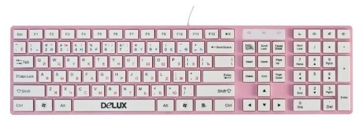 Клавиатура Delux K1000 Pink, Розовый
Клавиатура Delux K1000 Pink, Розовый