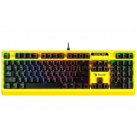 Клавиатура A4Tech Bloody B810RC Punk желтый/черный
Клавиатура A4Tech Bloody B810RC Punk желтый/черный