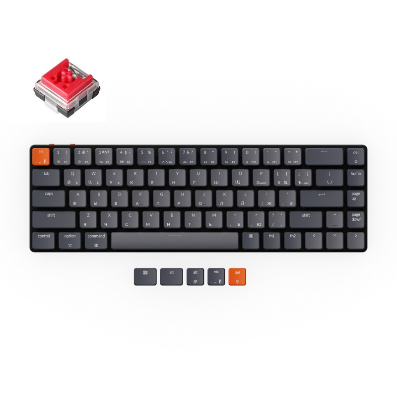 Клавиатура Keychron K7 Red Switch (K7E1Z)
Клавиатура Keychron K7 Red Switch (K7E1Z)