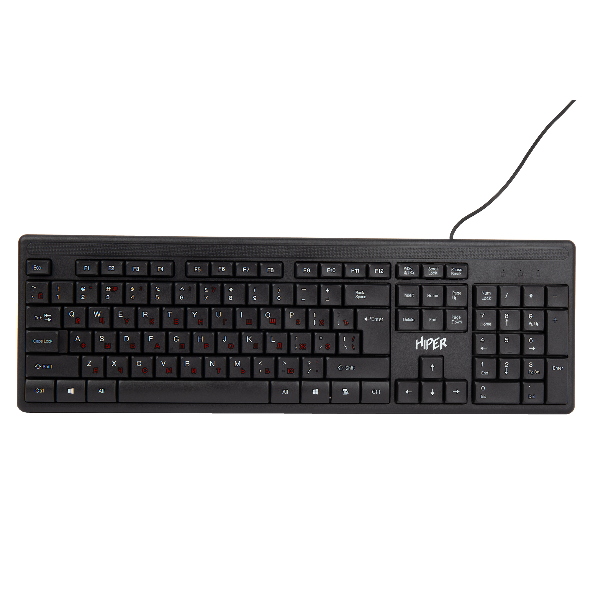Клавиатура HIPER OK-1100, USB, 104, 1.5m, black, Черный
Клавиатура HIPER OK-1100, USB, 104, 1.5m, black, Черный
