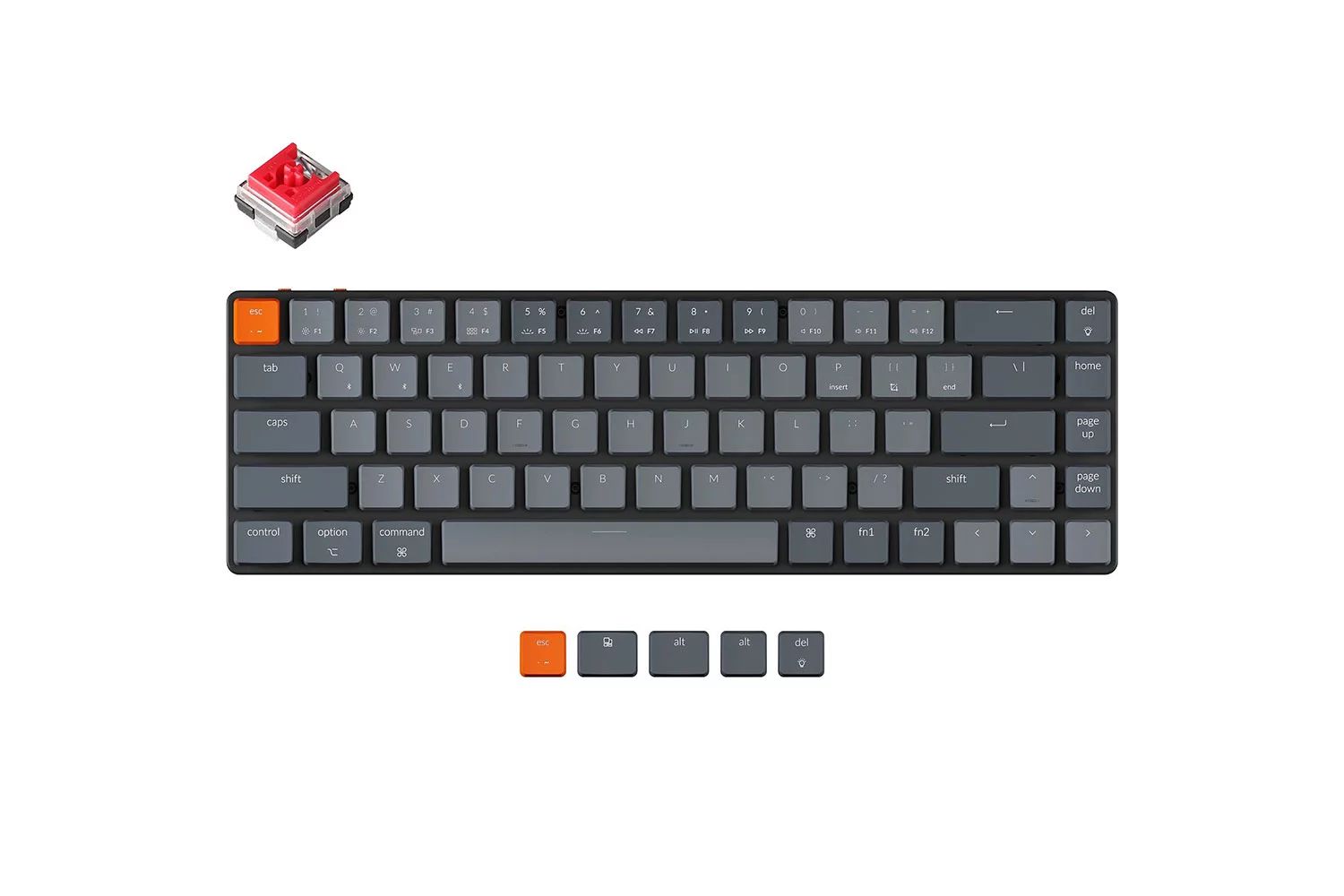 Клавиатура Keychron K7, 68 клавиш, White LED подсветка, Red Switch, Серый
Клавиатура Keychron K7, 68 клавиш, White LED подсветка, Red Switch, Серый