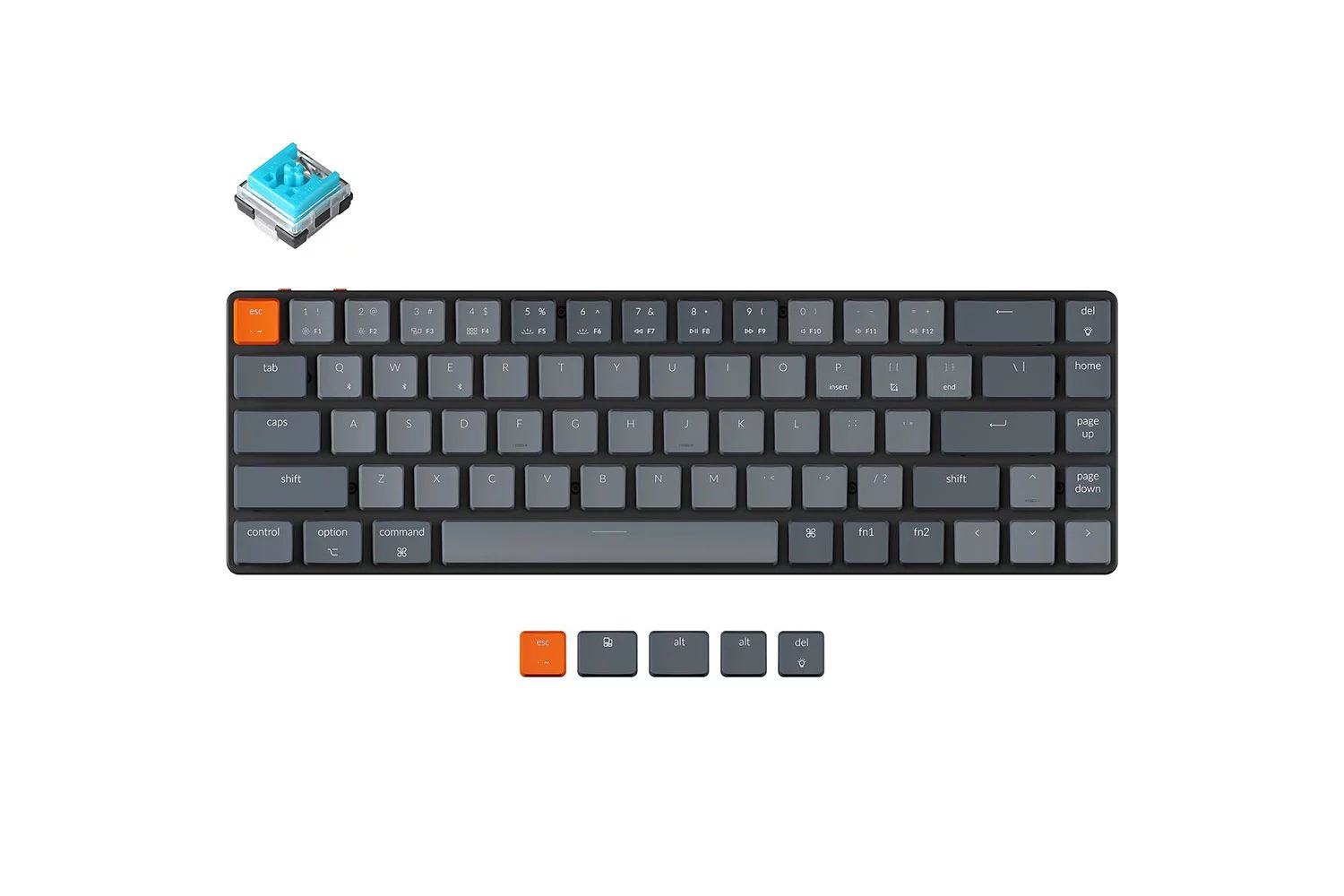 Клавиатура Keychron K7, 68 клавиш, White LED подсветка, Blue Switch, Серый
Клавиатура Keychron K7, 68 клавиш, White LED подсветка, Blue Switch, Серый