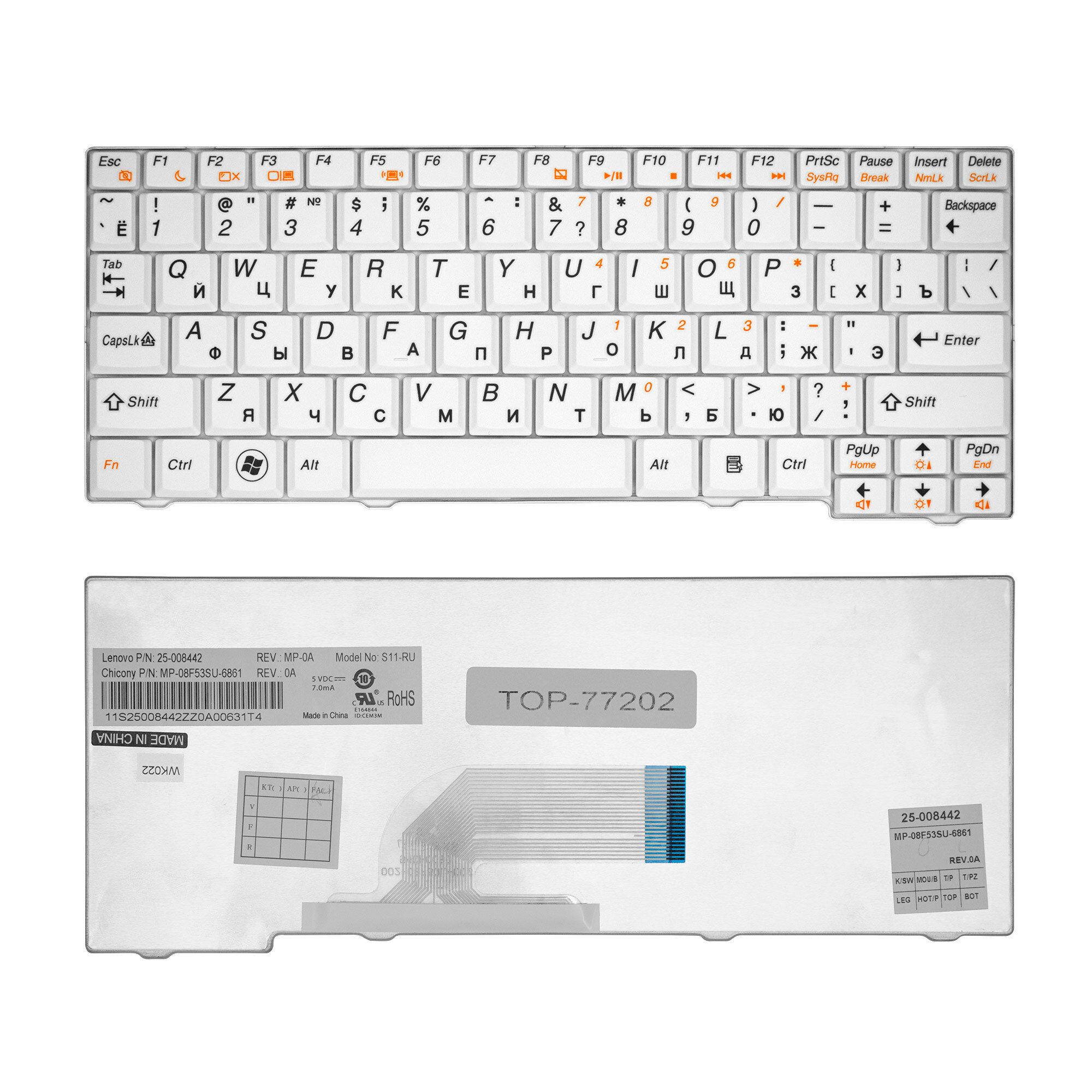 Клавиатура для Lenovo IdeaPad S10-2 RU, White, Белый
Клавиатура для Lenovo IdeaPad S10-2 RU, White, Белый