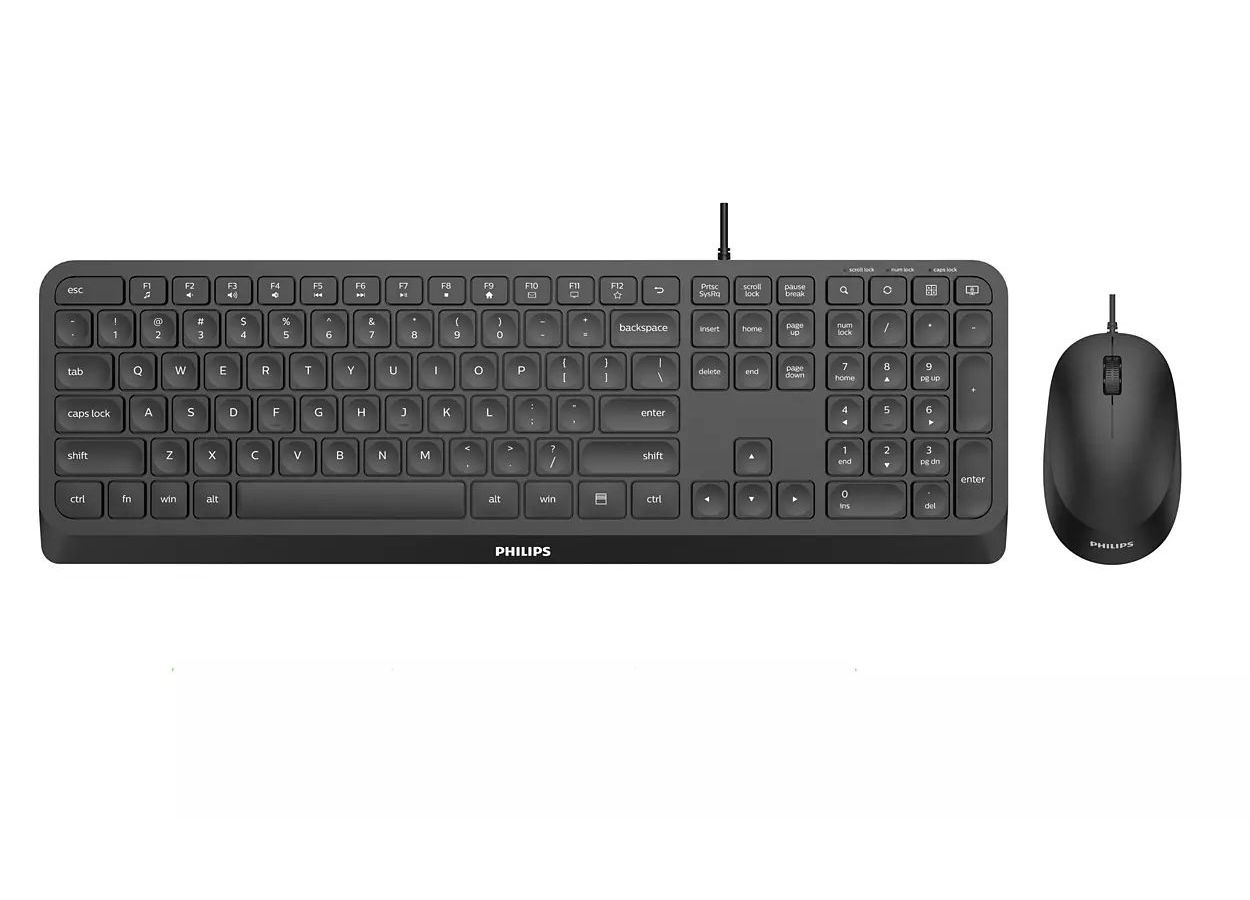 Набор клавиатура + мышь Philips SPT6207B (Клавиатура SPK6207B+Мышь SPK7207B) RUS чёрный (SPT6207B/87)
Набор клавиатура + мышь Philips SPT6207B (Клавиатура SPK6207B+Мышь SPK7207B) RUS чёрный (SPT6207B/87)