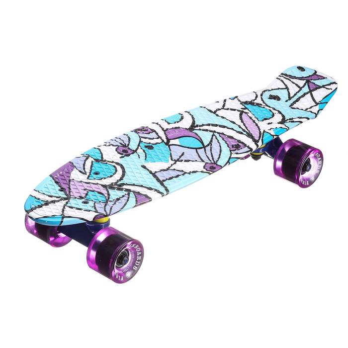 Миникруизер Fish принт Мозаика с фиолетовыми колесами
Миникруизер Fish принт Мозаика с фиолетовыми колесами