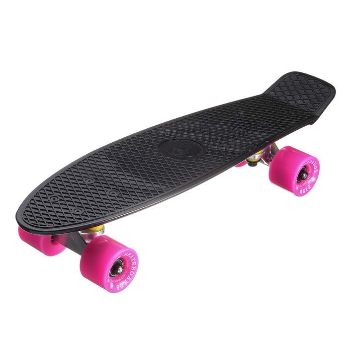 Миникруизер Fish Черный с розовыми колесами
Миникруизер Fish Черный с розовыми колесами