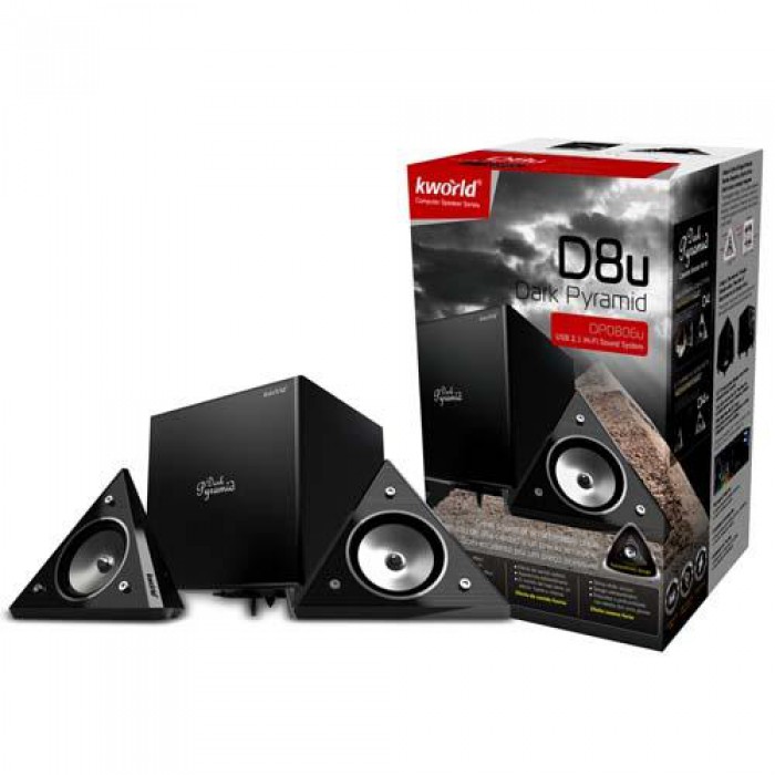Колонки KWorld Dark Pyramid D8U 2.1 8W USB
Колонки KWorld Dark Pyramid D8U 2.1 8W USB