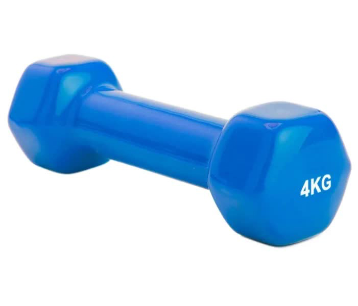 Гантель обрезиненная 4 кг, синяя (SF 0166)
Гантель обрезиненная 4 кг, синяя (SF 0166)
