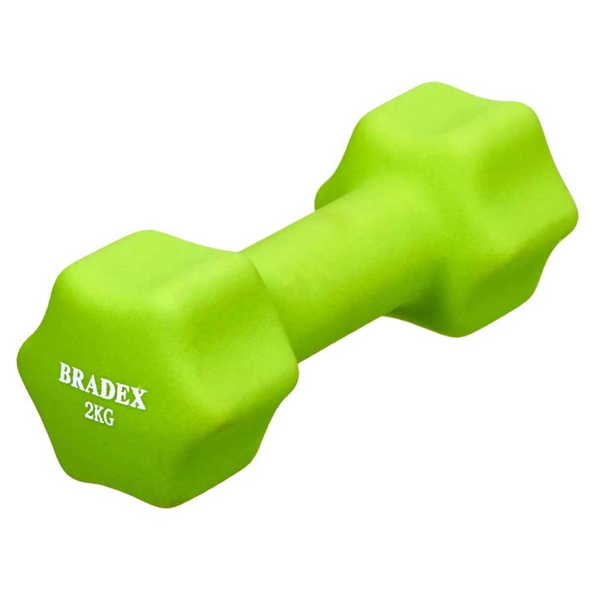 Набор гантелей Bradex неопреновых по 2 кг, салатовые, 2 шт
Набор гантелей Bradex неопреновых по 2 кг, салатовые, 2 шт