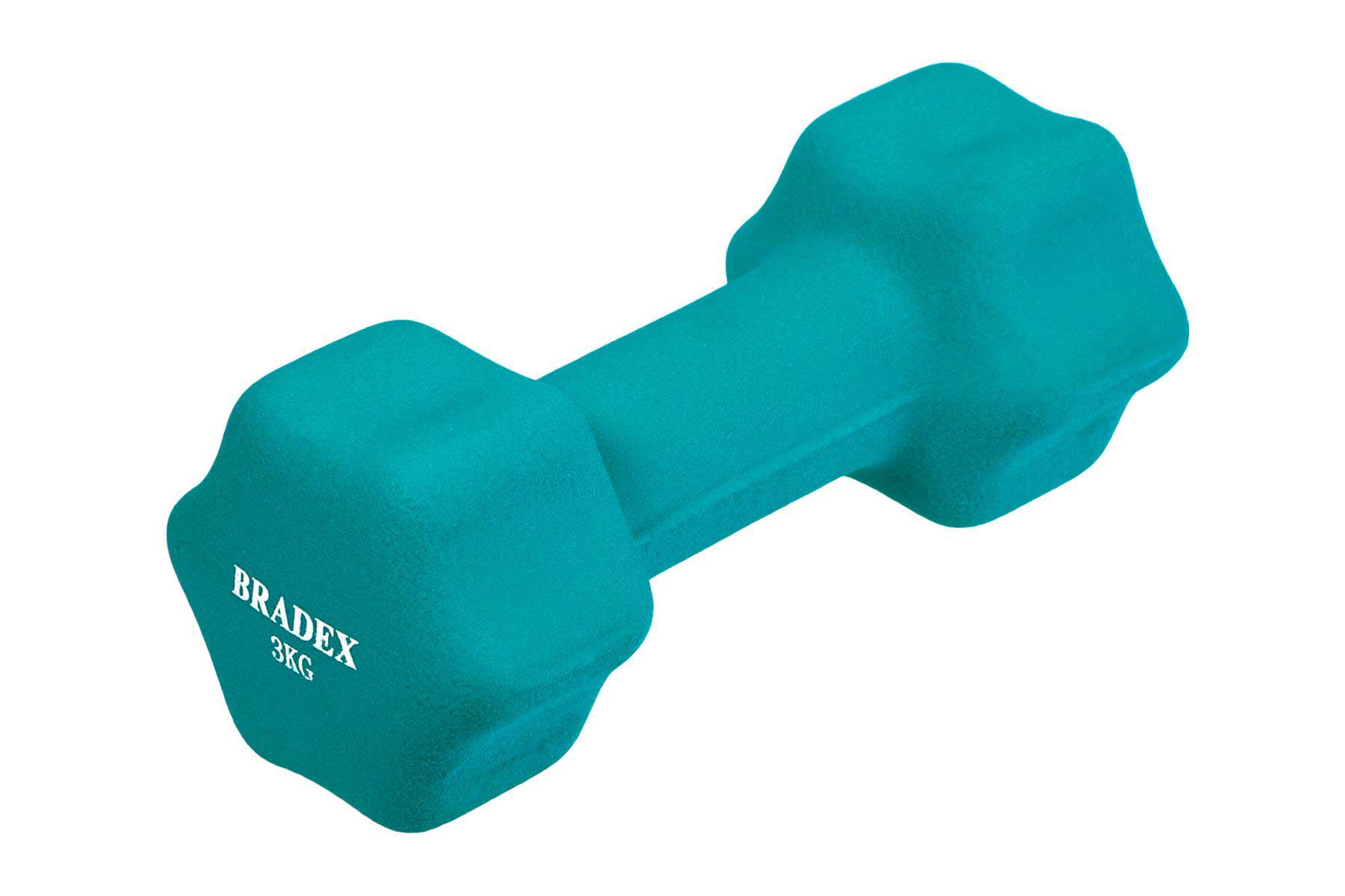 Гантель Bradex неопреновая, 3 кг, голубая
Гантель Bradex неопреновая, 3 кг, голубая