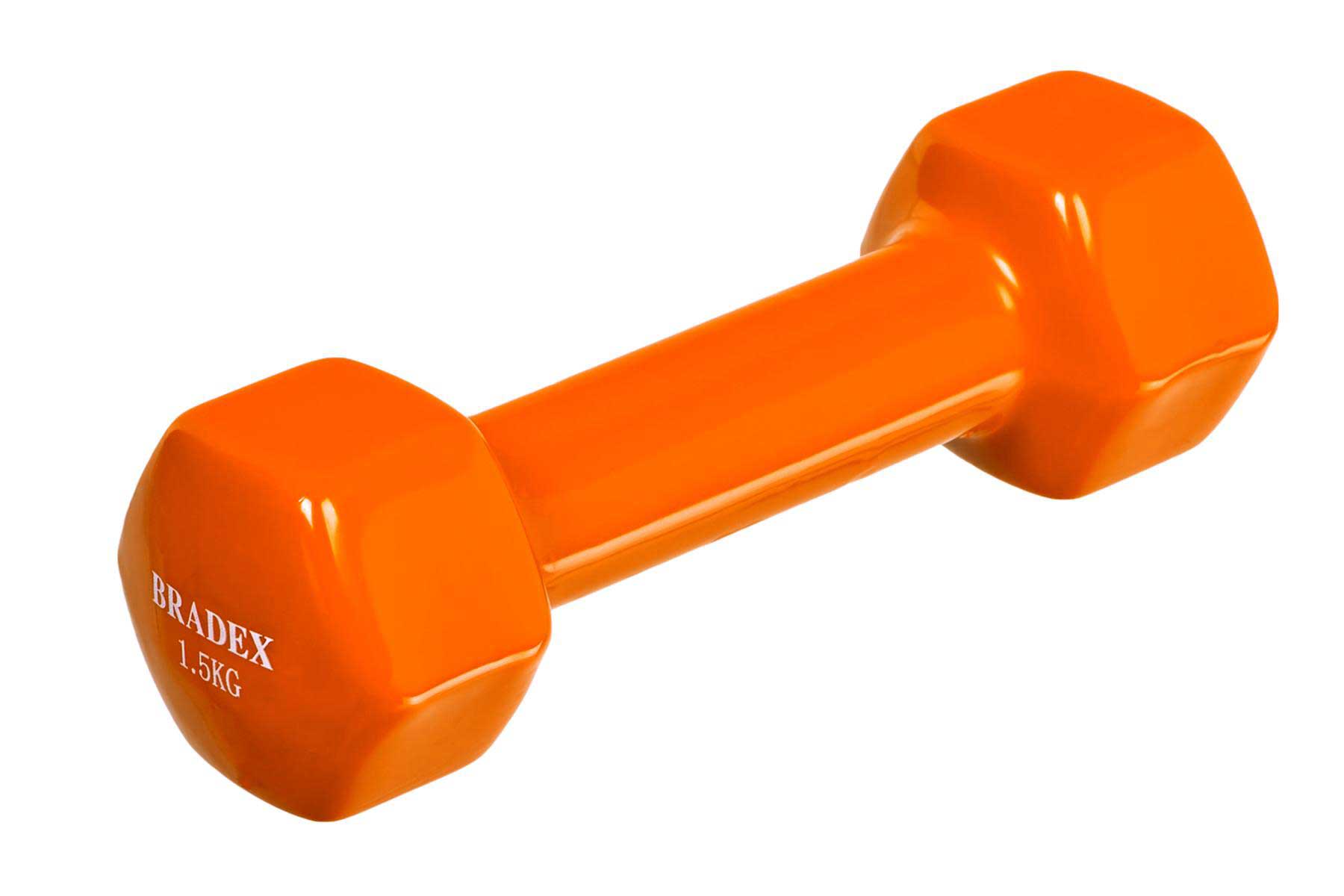 Гантель Bradex обрезиненная, оранжевая 1,5 кг
Гантель Bradex обрезиненная, оранжевая 1,5 кг
