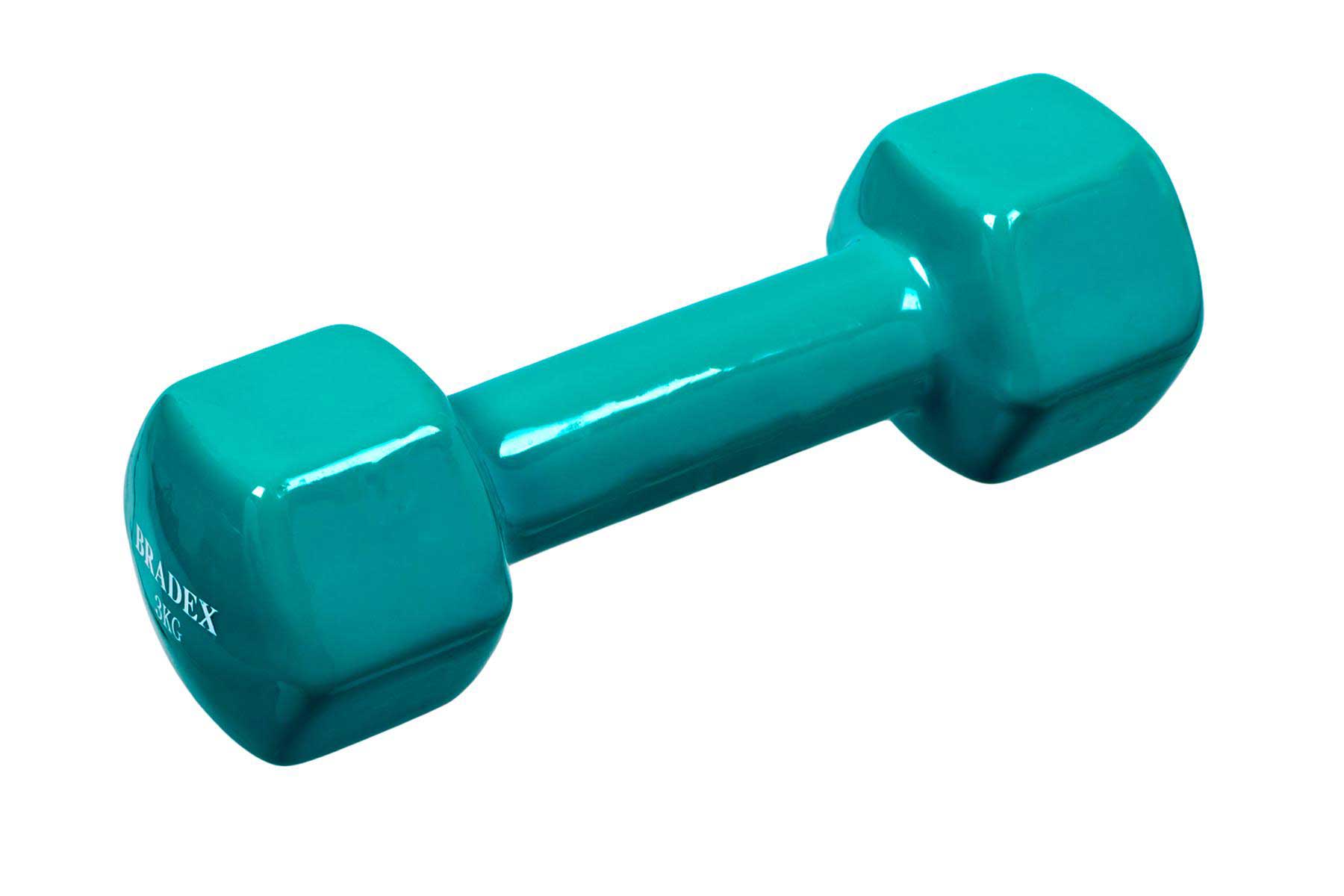 Гантель Bradex обрезиненная, голубая 3 кг
Гантель Bradex обрезиненная, голубая 3 кг