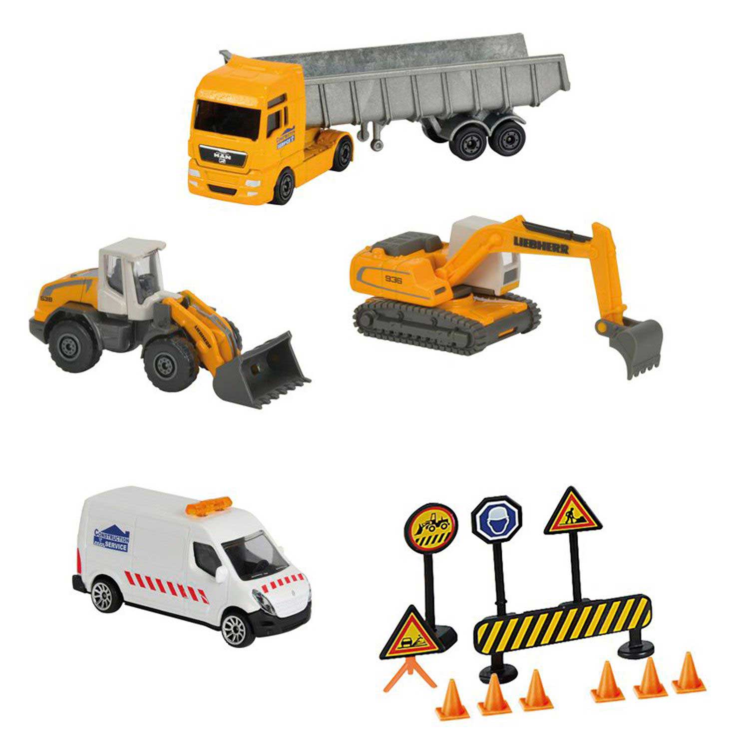 Игровой набор строительной техники DICKIE + дорожные знаки 13см и 75см 2057971
Игровой набор строительной техники DICKIE + дорожные знаки 13см и 75см 2057971