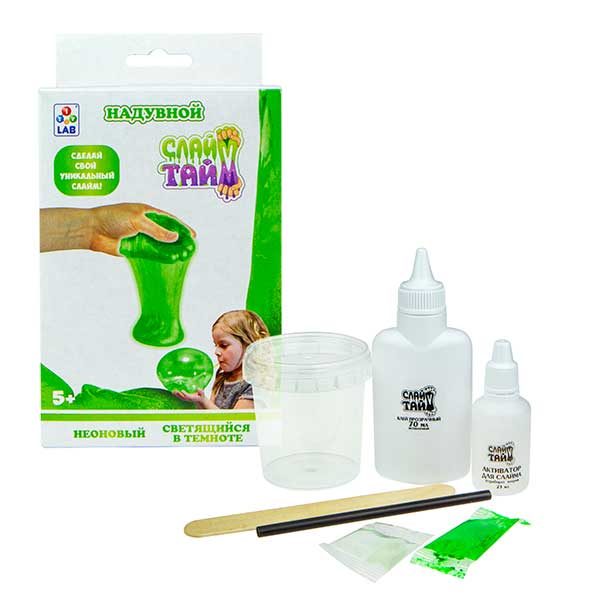 СЛАЙМ ТАЙМ Набор "Сделай надувной слайм. Светящийся в темноте слайм" в кор. 15,5х10,5х7 см
СЛАЙМ ТАЙМ Набор "Сделай надувной слайм. Светящийся в темноте слайм" в кор. 15,5х10,5х7 см