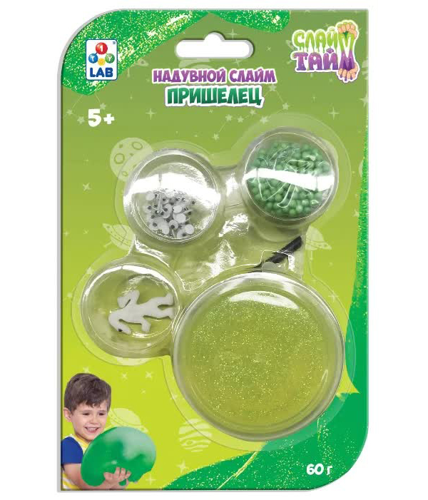 СЛАЙМ ТАЙМ Набор "Пришелец", надувной слайм с акссессуарами в блистере 21х13,5х3 см
СЛАЙМ ТАЙМ Набор "Пришелец", надувной слайм с акссессуарами в блистере 21х13,5х3 см