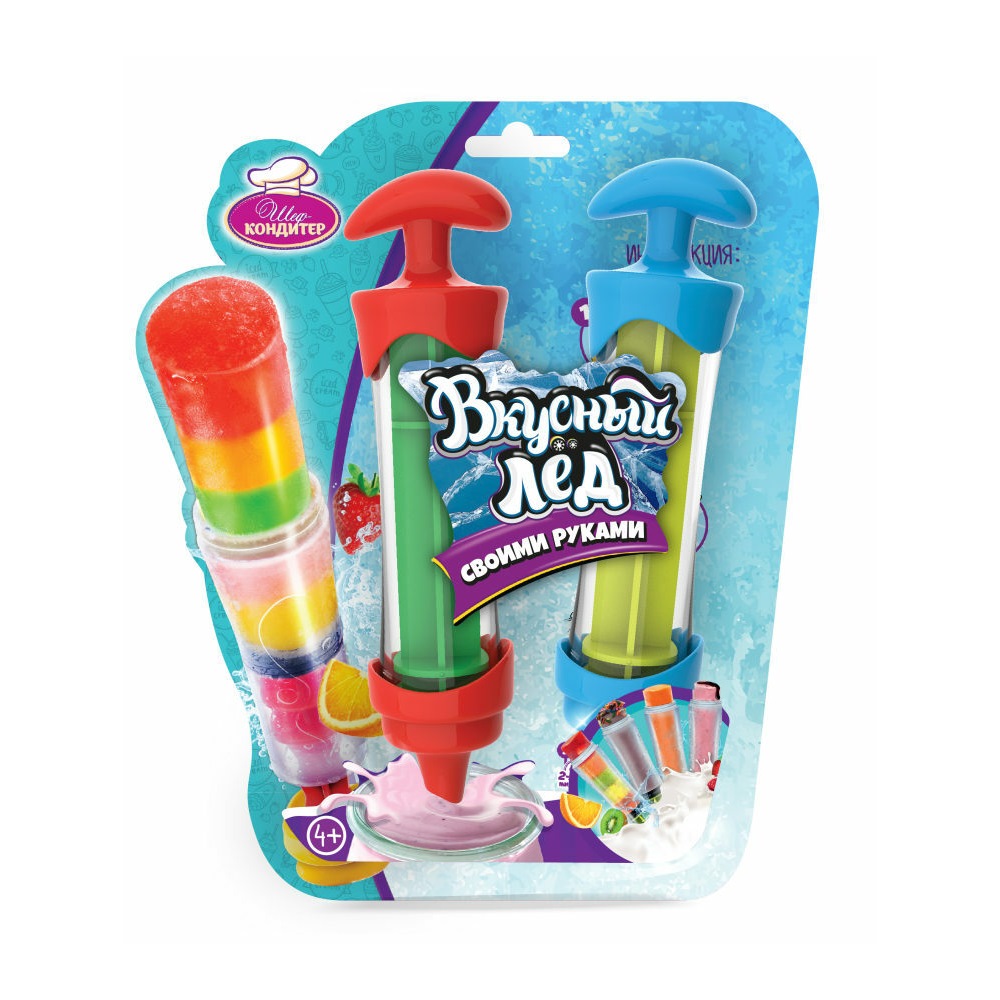 ШЕФ-КОНДИТЕР Вкусный лёд (2 шприца) блистер 20х23,5х5 см.
ШЕФ-КОНДИТЕР Вкусный лёд (2 шприца) блистер 20х23,5х5 см.