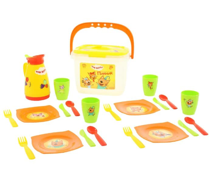 Набор посуды для кукол "Пикник" Три кота (21 эл.в контейнер 72948
Набор посуды для кукол "Пикник" Три кота (21 эл.в контейнер 72948