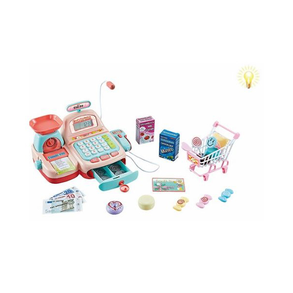 Касса игрушечная с аксессуарами на бат(свет,звук) в коробке весы,сканет,микрофон,тележка,сладости,карта,монеты 16819
Касса игрушечная с аксессуарами на бат(свет,звук) в коробке весы,сканет,микрофон,тележка,сладости,карта,монеты 16819