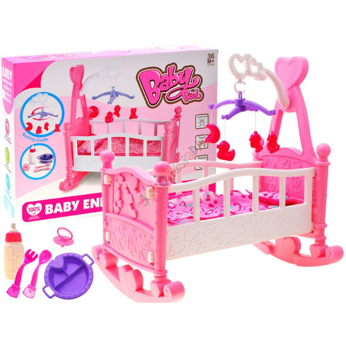 Кроватка Baby bed с аксессуарами в коробке мобиль,бутылочка,приборы,соска,миска,подушка,простынь WO186
Кроватка Baby bed с аксессуарами в коробке мобиль,бутылочка,приборы,соска,миска,подушка,простынь WO186