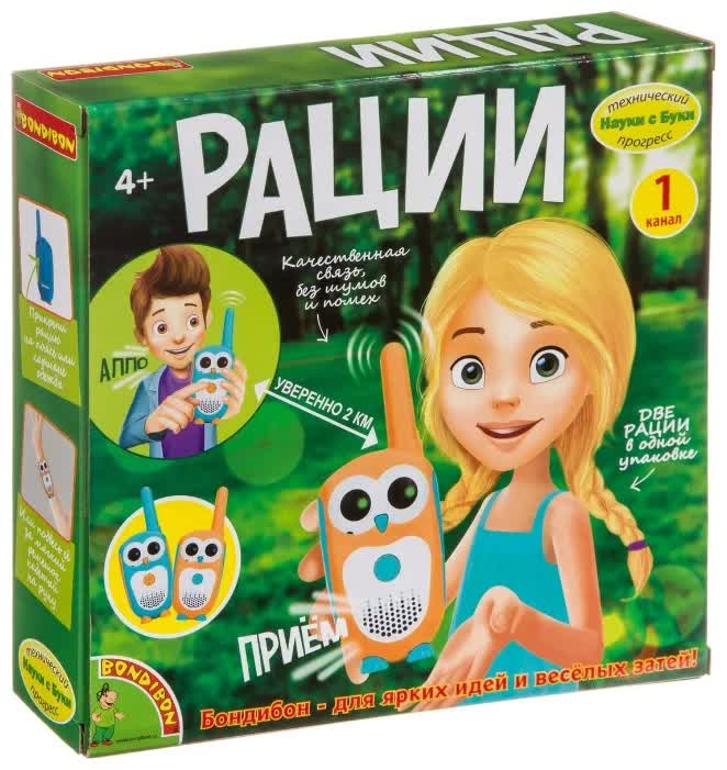 Набор Рации "Совы" 2 шт BONDIBON ВВ4129
Набор Рации "Совы" 2 шт BONDIBON ВВ4129