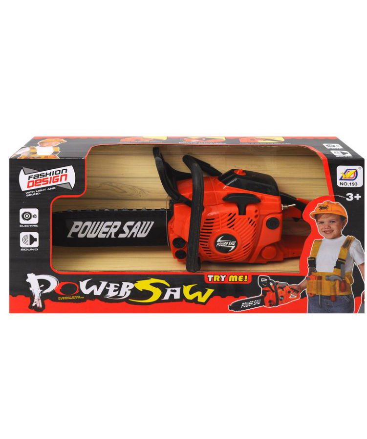 Пила POWER SAW на батарейках (звук,движение) в коробке звук мотора,движение цепи 193
Пила POWER SAW на батарейках (звук,движение) в коробке звук мотора,движение цепи 193