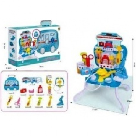 Набор доктора в чемодане-автобусе в коробке
Набор доктора в чемодане-автобусе в коробке