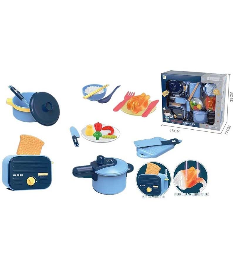 Набор Кухня голубой (20 предм.) с тостером в коробке
Набор Кухня голубой (20 предм.) с тостером в коробке