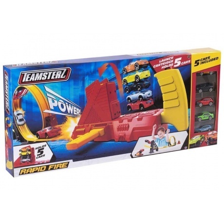 Игровой набор Teamsterz "Большая трасса Rapid Fire" с пусковым механизмом и 5 машинками арт.1416442.00
Игровой набор Teamsterz "Большая трасса Rapid Fire" с пусковым механизмом и 5 машинками арт.1416442.00