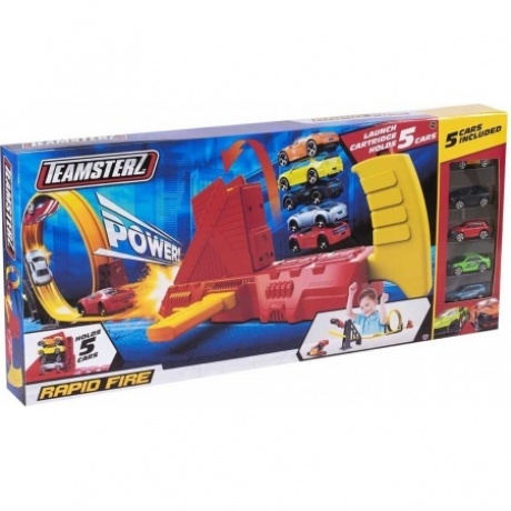 Игровой набор Teamsterz "Большая трасса Rapid Fire" с пусковым механизмом и 5 машинками арт.1416442.00
Игровой набор Teamsterz "Большая трасса Rapid Fire" с пусковым механизмом и 5 машинками арт.1416442.00