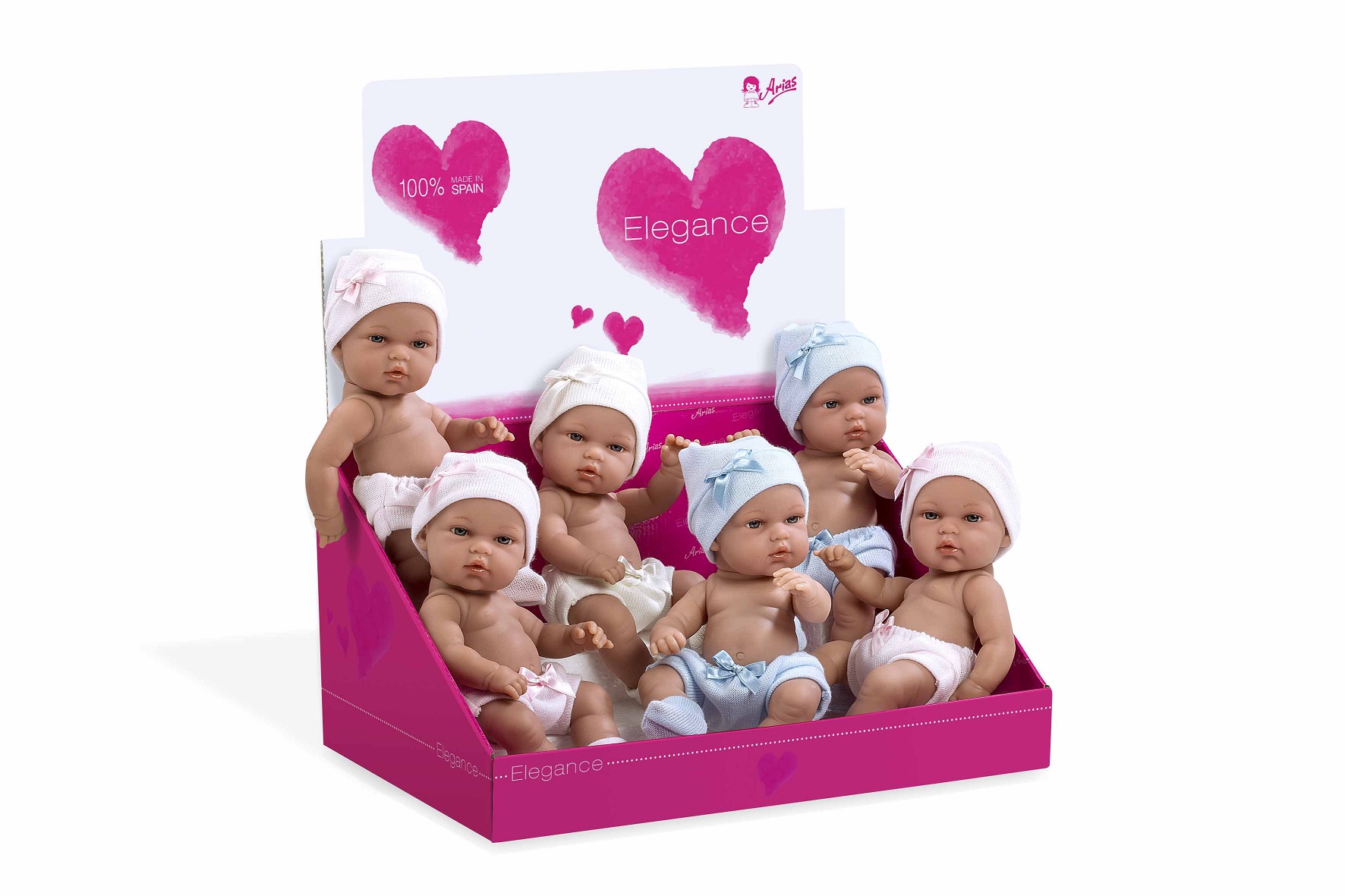 Arias Elegance "Natal" кукла 33см.(шапочки с бантиками, 6 видов на выбор
Arias Elegance "Natal" кукла 33см.(шапочки с бантиками, 6 видов на выбор