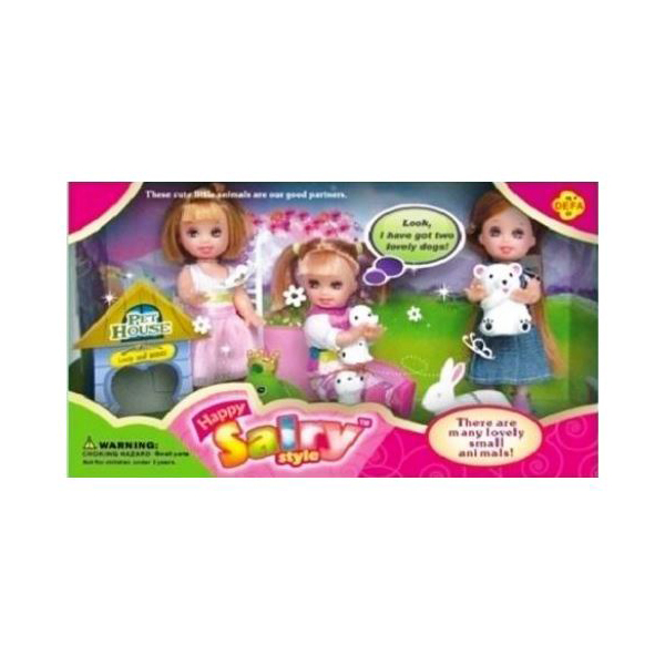 Набор кукол (3 куклы, домашние питомцы) в коробке 6023
Набор кукол (3 куклы, домашние питомцы) в коробке 6023