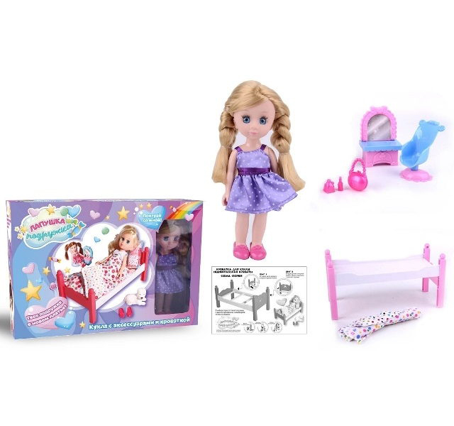 Кукла с аксессуарами Лапушка Подружка в коробке кровать,кресло,зеркало,аксессуары,3D глаза ZYB-B3189-1
Кукла с аксессуарами Лапушка Подружка в коробке кровать,кресло,зеркало,аксессуары,3D глаза ZYB-B3189-1
