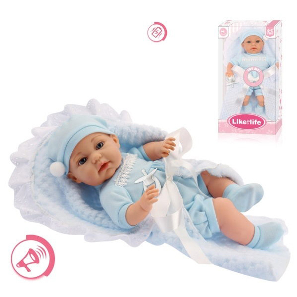 Пупс(высота 33см)Like in Life на бат(звук)в коробке тело мягконабивное,одеяльце,соска 7409/200366805
Пупс(высота 33см)Like in Life на бат(звук)в коробке тело мягконабивное,одеяльце,соска 7409/200366805