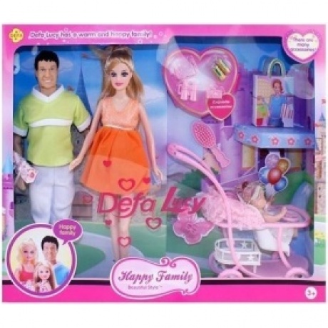 Набор"Семья"(куклы с аксесс,с коляской)в коробке,29 см
Набор"Семья"(куклы с аксесс,с коляской)в коробке,29 см