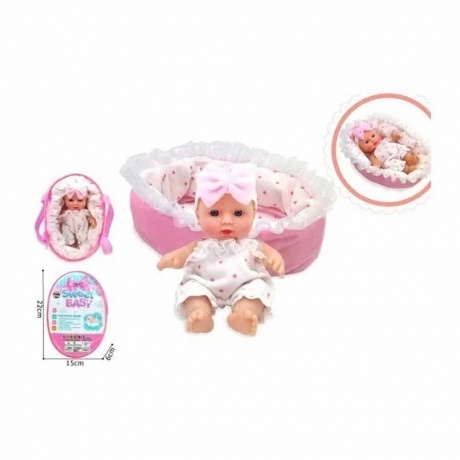 Пупс (20см) в белом комбинезоне с аксессуарами (переноска)
Пупс (20см) в белом комбинезоне с аксессуарами (переноска)